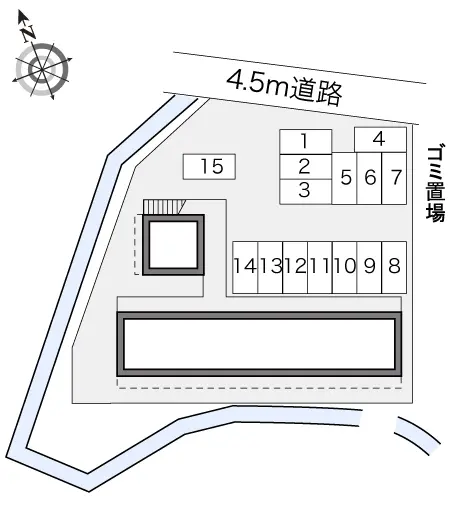 熊谷市新堀 月極駐車場